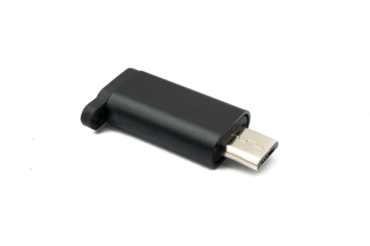 SYSTEM-S USB 3.1 millistykki af gerðinni C kvenkyns í 2.0 Micro B karlkyns lykkja í svörtu