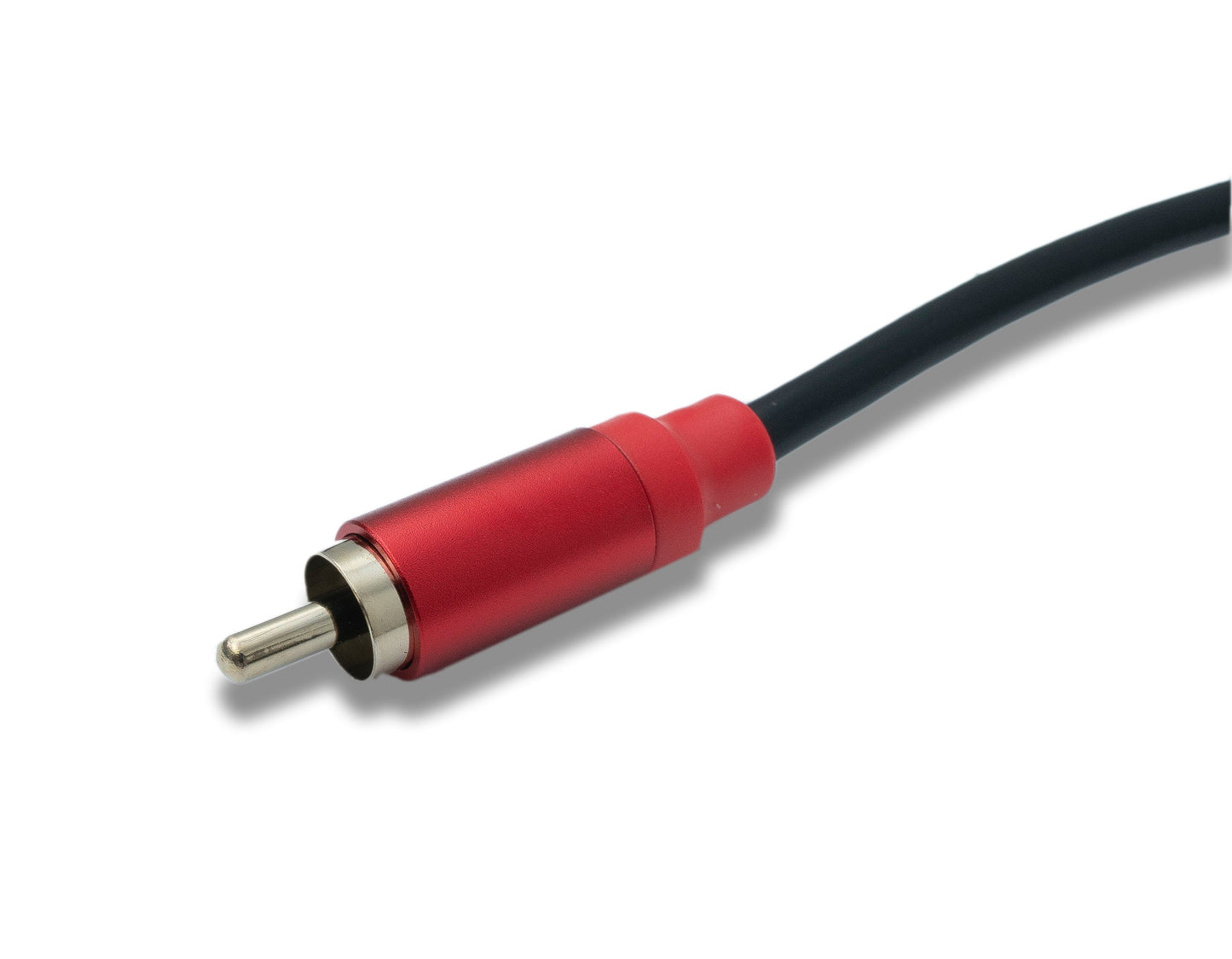 SYSTEM-S Y Cinch RCA snúra 25 cm 1 pinna tengi í 2x tengi hljóð í svörtu