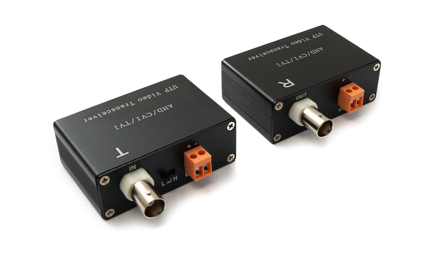 SYSTEM-S 75 Ohm Transceiver Set BNC zu Cat5E Cat6 Video für AHD TVI CVI/PAL NTSC