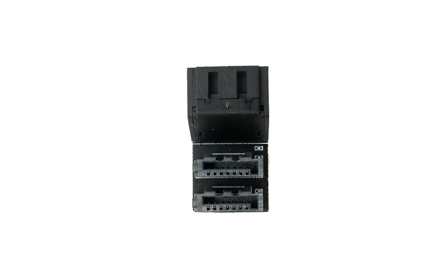 SYSTEM-S SATA Adapter 2x 7Pin Buchse zu 2x Stecker Kabel 90° für Mainboard SSD HDD