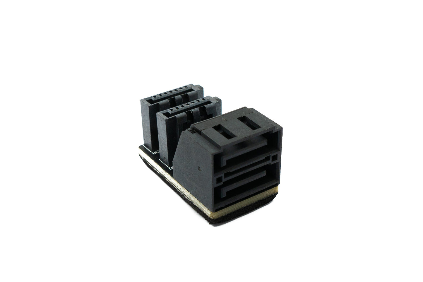 SYSTEM-S SATA Adapter 2x 7Pin Buchse zu 2x Stecker Kabel 90° für Mainboard SSD HDD