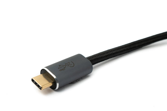 SYSTEM-S USB 3.2 Gen 2 cable 50 cm Type C male to male braided in black