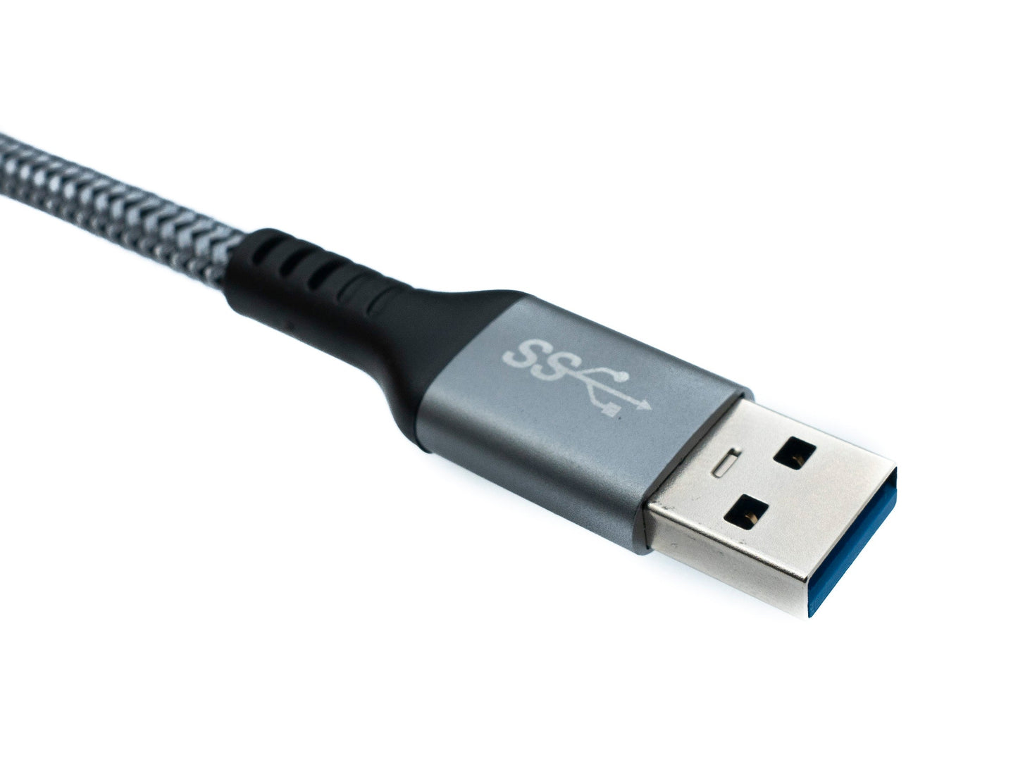 USB 3.2 Gen 1 Kabel 7m Typ C Stecker zu 3.0 Typ A Stecker Winkel Schwarz