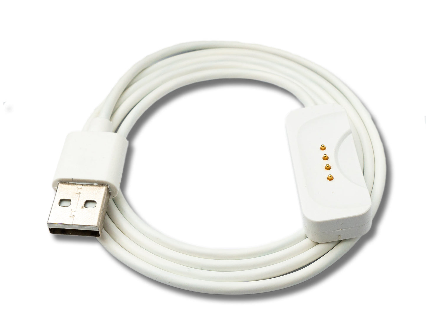 SYSTEM-S USB 2.0 Kabel 100 cm Ladekabel für Oppo Band 3 Pro 3 2 Smartwatch in Weiß