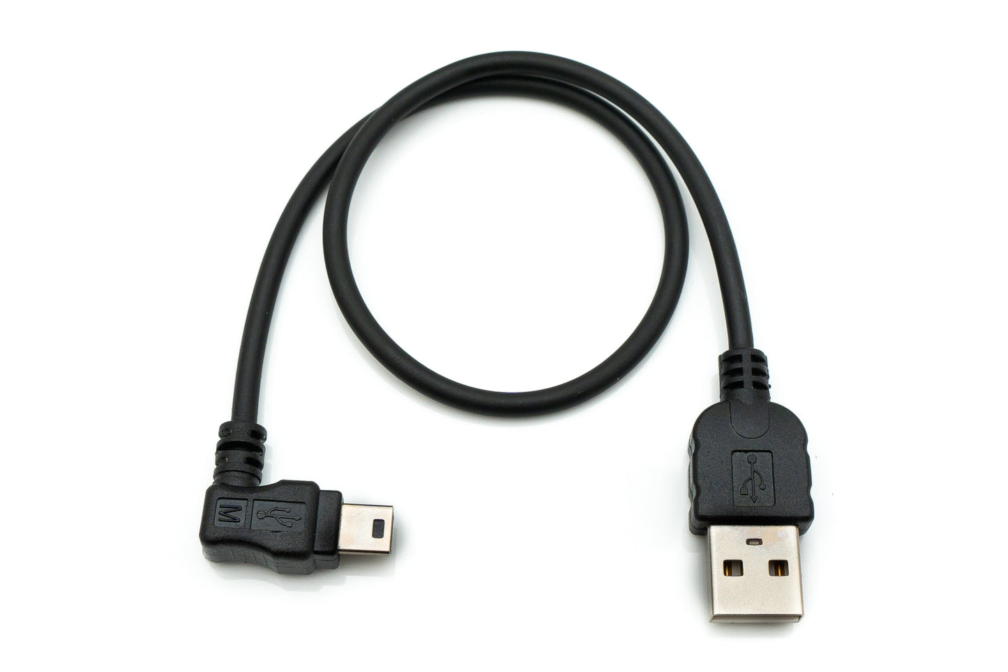 SYSTEM-S USB 2.0 snúra 30 cm Mini B kvenkyns í Tegund A karlkyns vinklaður fyrir Garmin