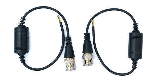 SYSTEM-S 2x BNC 25 cm female to pigtail open end in black