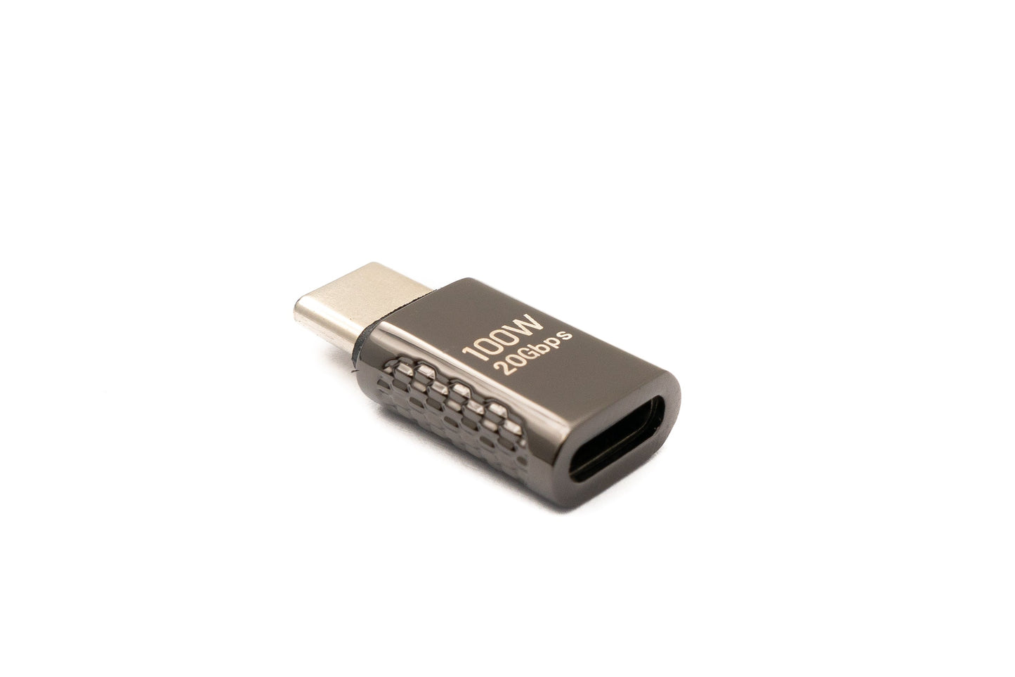 SYSTEM-S USB 3.2 Gen 2 millistykki 20A 100W Type C karlkyns í kvenkyns snúra í gráu