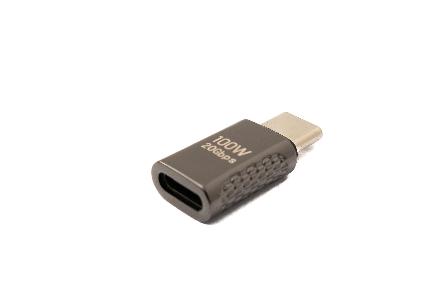 SYSTEM-S USB 3.2 Gen 2 millistykki 20A 100W Type C karlkyns í kvenkyns snúra í gráu