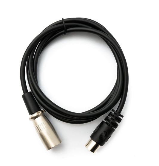 SYSTEM-S Audio Cable 150 cm XLR 3-pin plug to DIN 5-pin plug in Black