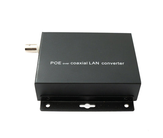 SYSTEM-S 75 Ohm IP útvíkkarasett LAN RJ45 til BNC koax snúra í svörtu