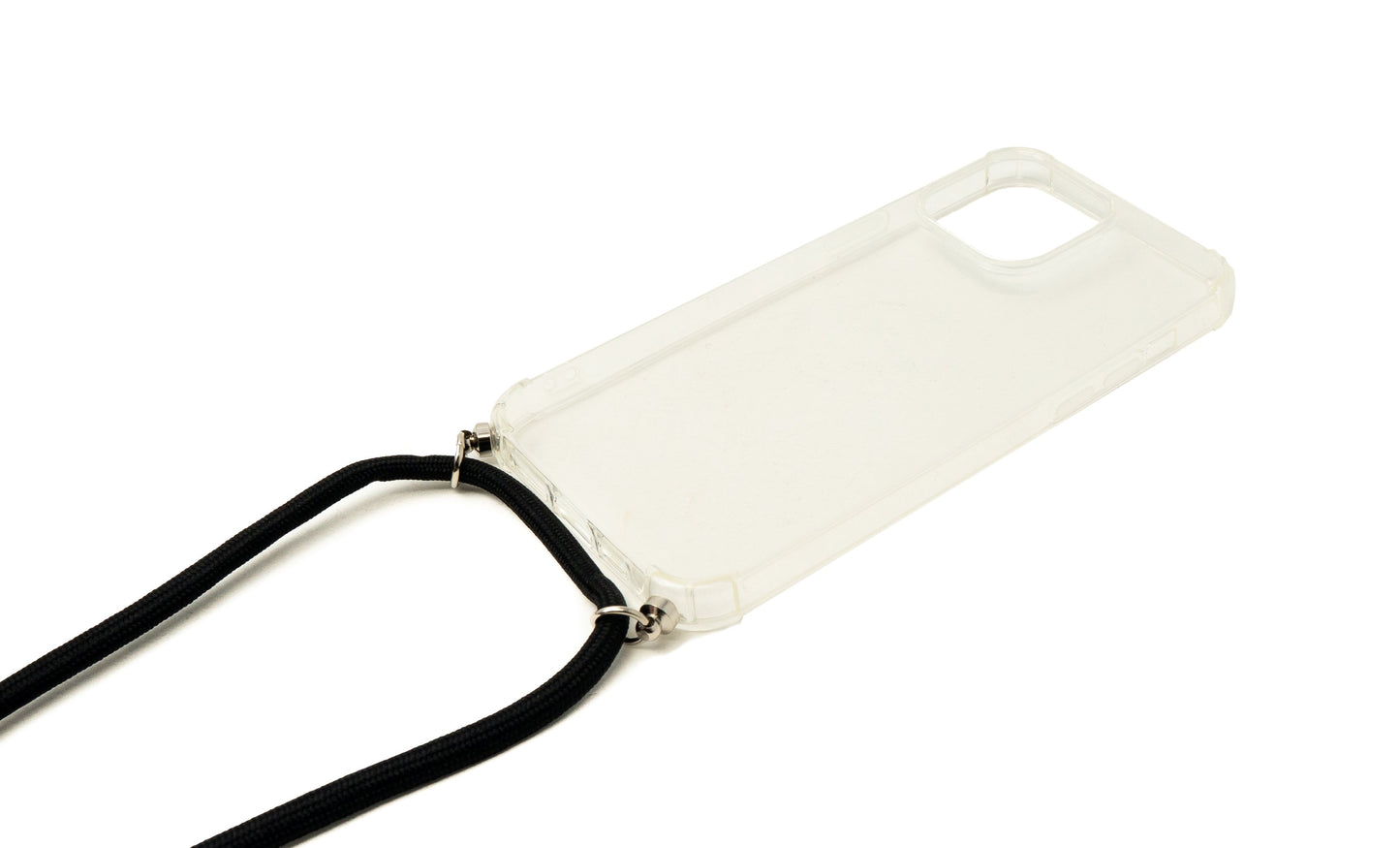 SYSTEM-S Schutzhülle aus Silikon mit Halsband in Transparent Hülle für iPhone 14 Pro Max