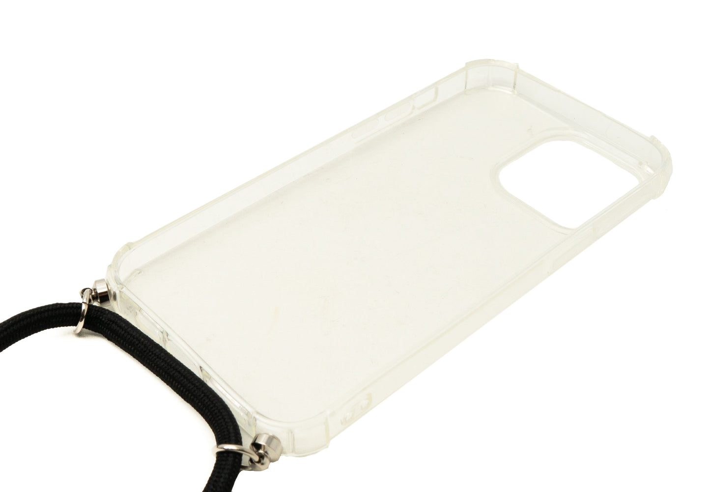 SYSTEM-S Schutzhülle aus Silikon mit Halsband in Transparent Hülle für iPhone 14 Pro Max