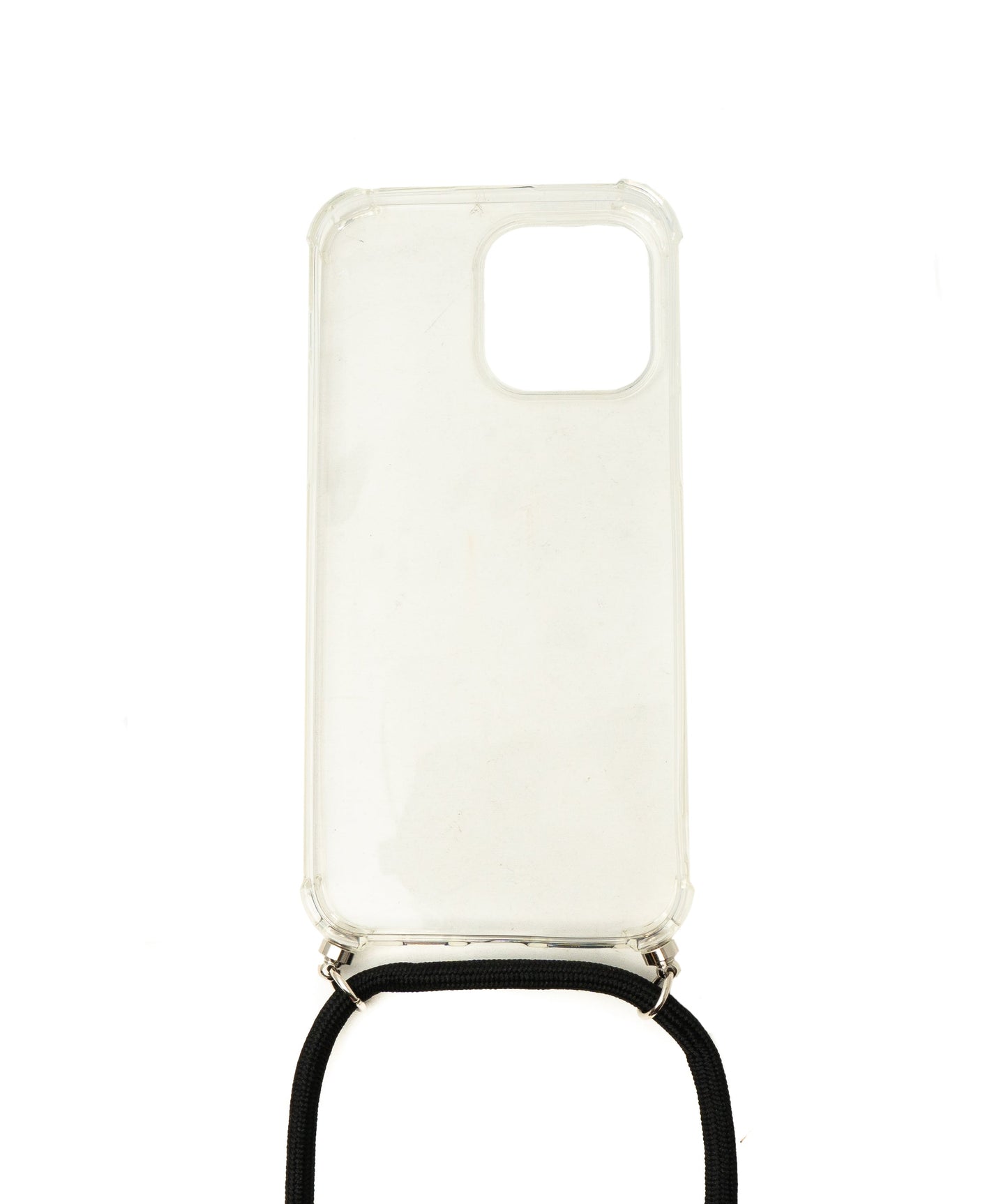 SYSTEM-S Schutzhülle aus Silikon mit Halsband in Transparent Hülle für iPhone 14 Pro Max