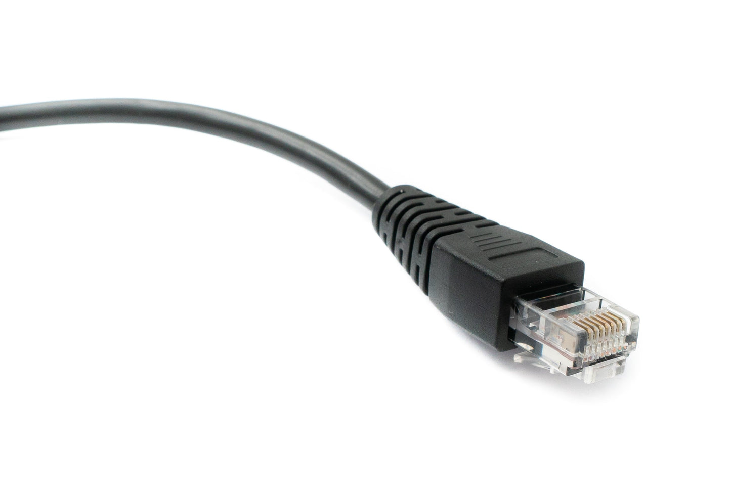 SYSTEM-S LAN snúra 30 cm RJ45 tengi í 8 pinna tengiklemma í svörtu