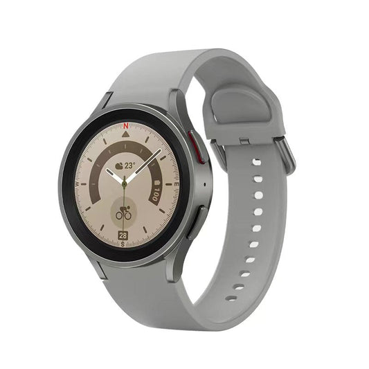 SYSTEM-S 20 mm sílikonól fyrir Samsung Galaxy Watch 5 4 snjallúr í gráu