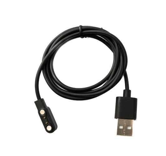 SYSTEM-S USB 2.0 snúra, 100 cm hleðslusnúra fyrir Realme TechLife Watch S100, svört