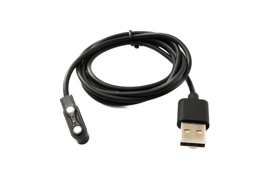 SYSTEM-S USB 2.0 snúra, 100 cm hleðslusnúra fyrir Realme TechLife Watch S100, svört