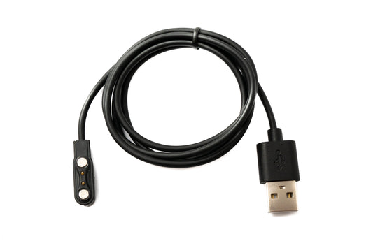 SYSTEM-S USB 2.0 snúra 100 cm hleðslusnúra fyrir Realme TechLife DIZO Watch R í svörtu