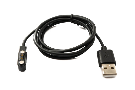 SYSTEM-S USB 2.0 snúra 100 cm hleðslusnúra fyrir Realme TechLife DIZO Watch R í svörtu