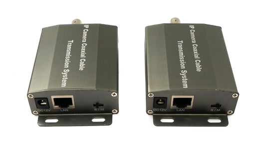 SYSTEM-S UTP IP senditæki sett LAN RJ45 til BNC koax snúru í svörtu