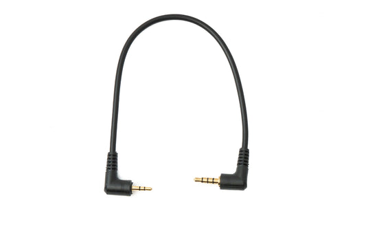 SYSTEM-S Audio Cable 20 cm 2.5 mm jack plug to 3.5 mm plug angle AUX adapter black