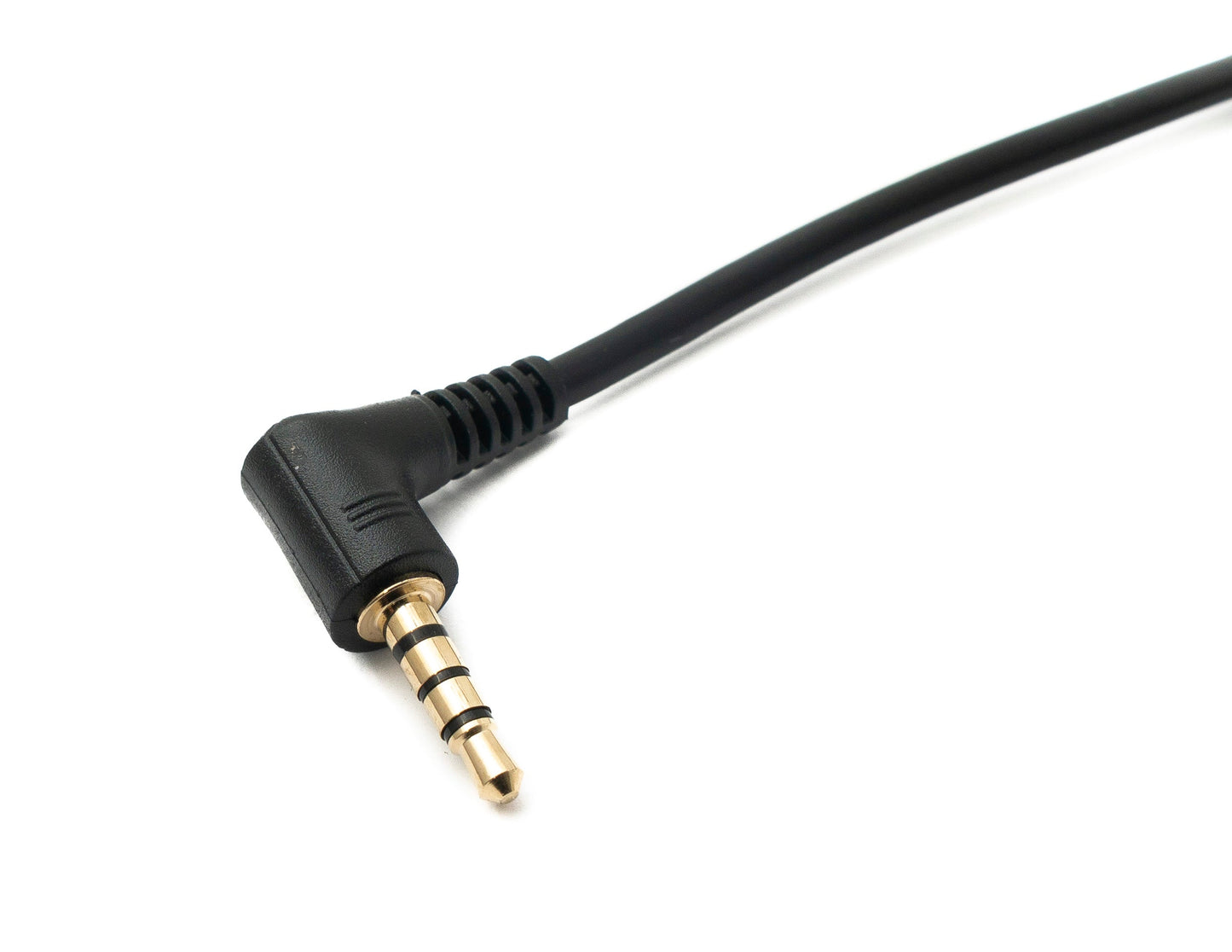 SYSTEM-S Audio Klinke Kabel 180 cm 3,5 mm TRRS Stecker zu Stecker Winkel AUX Schwarz