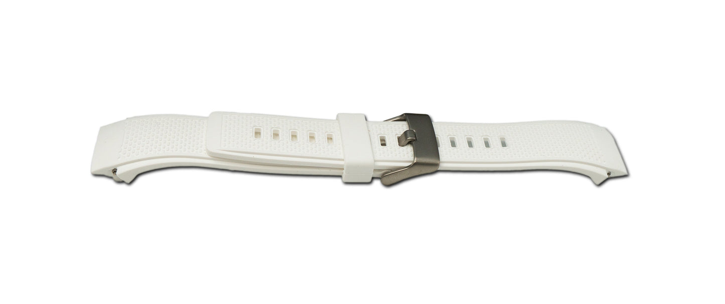 SYSTEM-S flexible silicone 20mm strap for Huawei Watch 2 Smartwatch in white