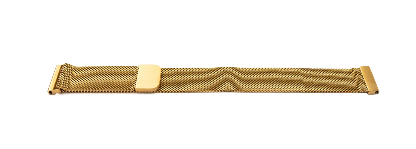 SYSTEM-S 20 mm Mílanó málmarmband fyrir Huawei Watch snjallúr í gulu