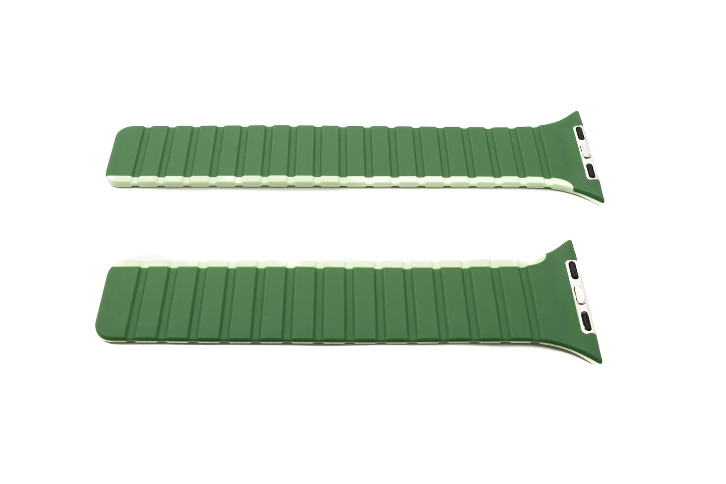 SYSTEM-S armband 42 44 45 49 mm úr sílikoni, sveigjanlegu segulmagni fyrir Apple Watch snjallúr, grænt lime
