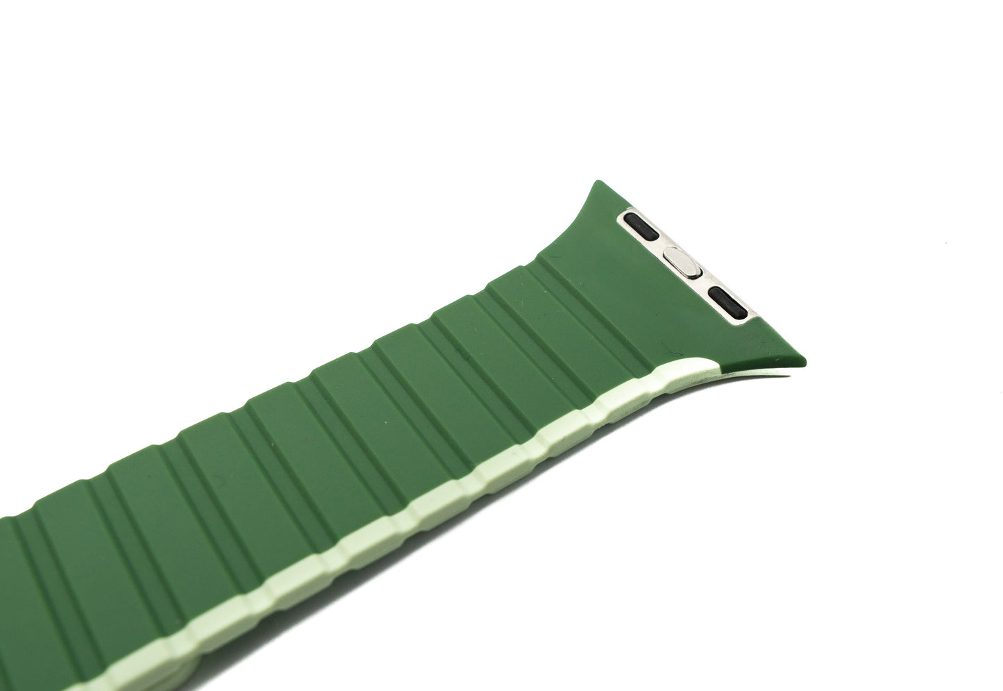 SYSTEM-S armband 42 44 45 49 mm úr sílikoni, sveigjanlegu segulmagni fyrir Apple Watch snjallúr, grænt lime