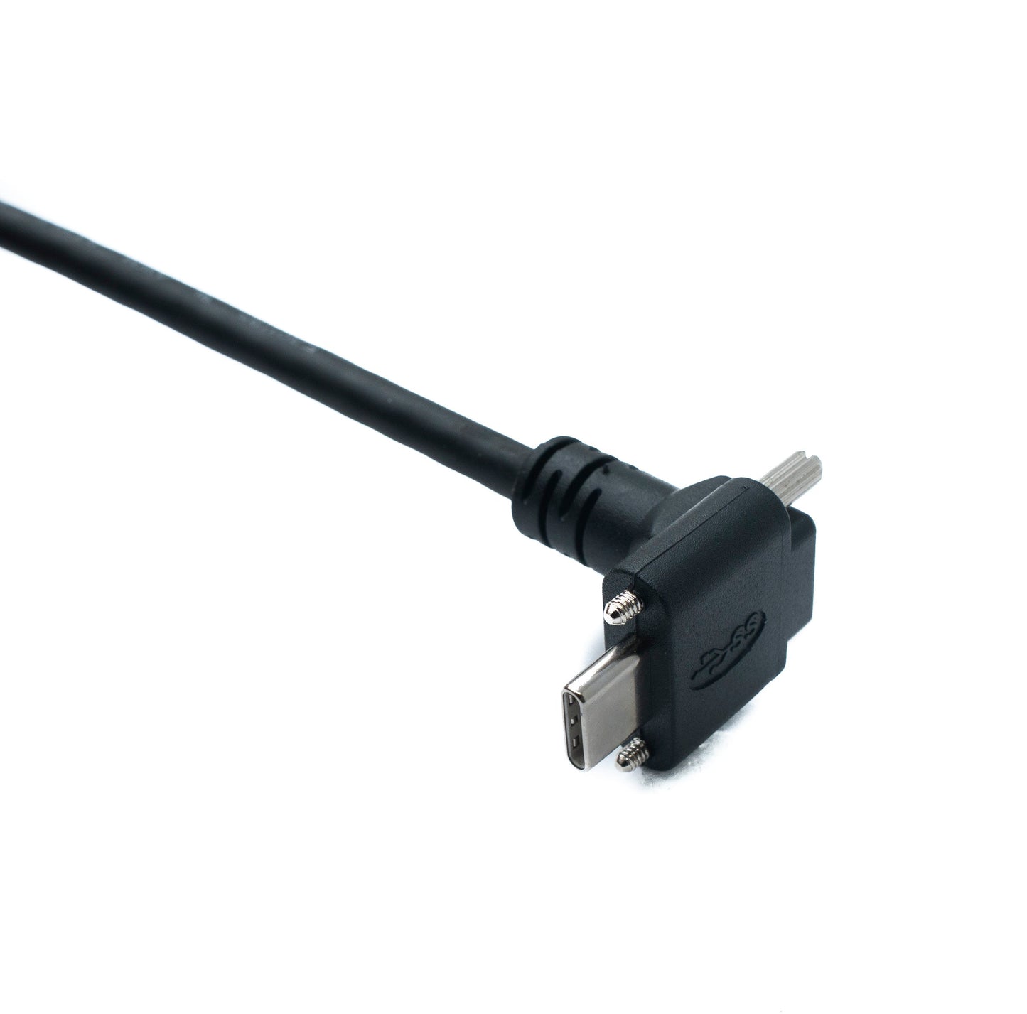 SYSTEM-S USB 3.1 Gen 2 Kabel 2 m Typ C Stecker zu Stecker Panel Mount Winkel Up Down Angled 10 Gbit/s 100W