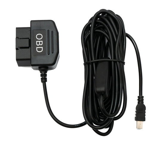 SYSTEM-S OBD snúra 350 cm OBD 2 tengi í USB 2.0 Mini B tengi rofi fyrir bílgreiningu