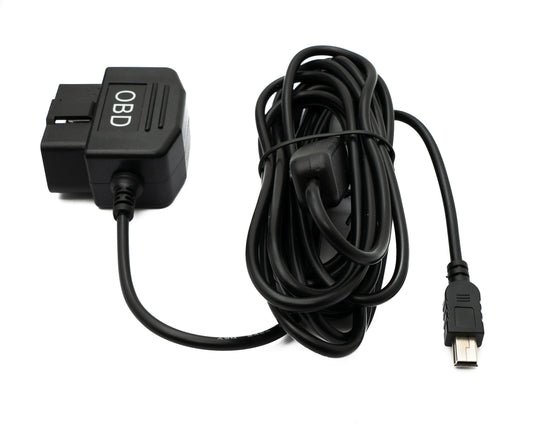 SYSTEM-S OBD snúra 350 cm OBD 2 tengi í USB 2.0 Mini B tengi rofi fyrir bílgreiningu