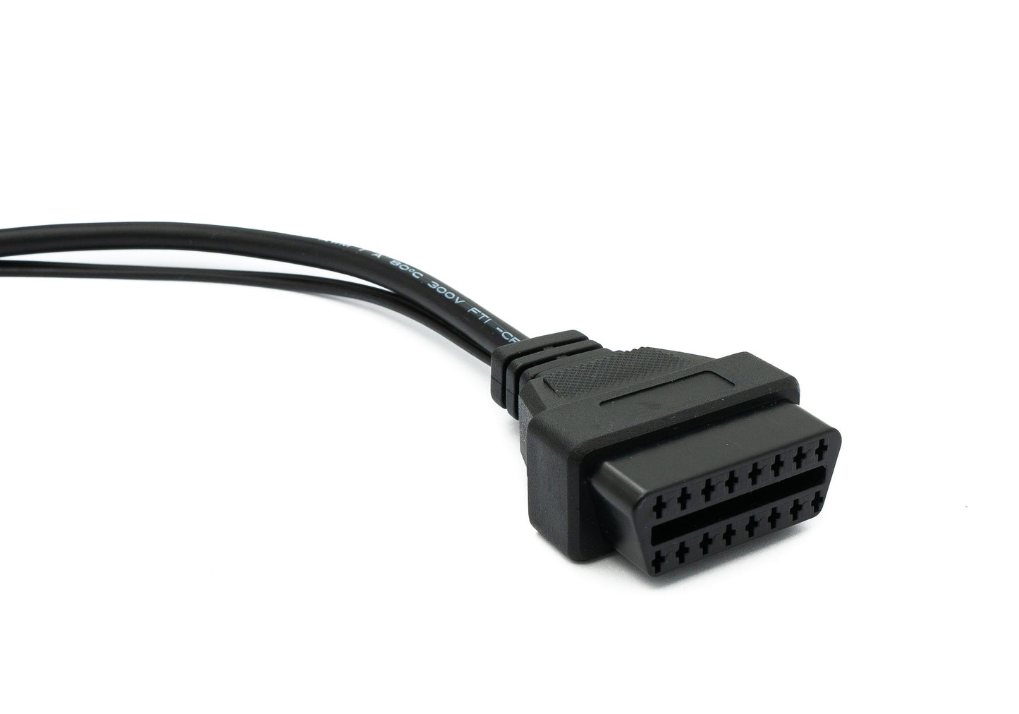 SYSTEM-S OBD Kabel 30 cm OBD 2 Buchse für Fiat 3pin in Schwarz für Auto Diagnose
