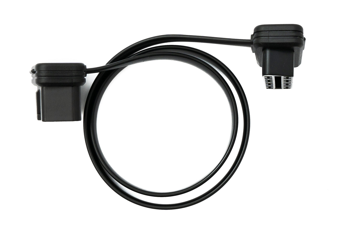 SYSTEM-S OBD snúra 50 cm OBD 2 16 pinna J1962M tengi í J1962F tengi fyrir flatan bílgreiningarbúnað