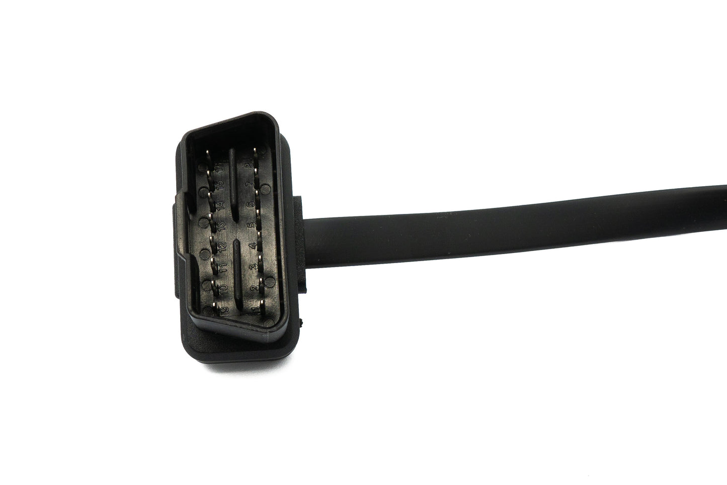 SYSTEM-S OBD snúra 50 cm OBD 2 16 pinna J1962M tengi í J1962F tengi fyrir flatan bílgreiningarbúnað