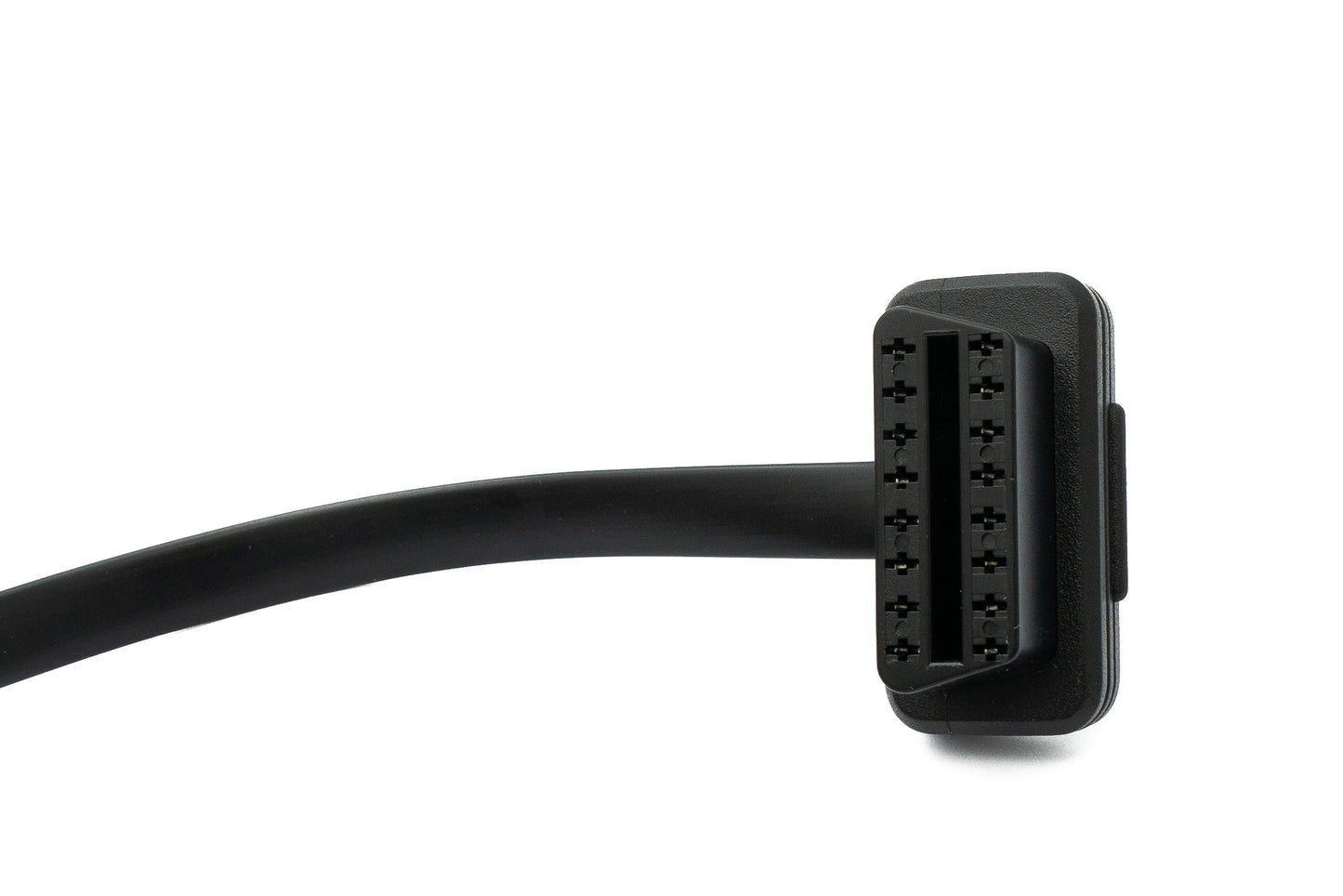 SYSTEM-S OBD snúra 50 cm OBD 2 16 pinna J1962M tengi í J1962F tengi fyrir flatan bílgreiningarbúnað