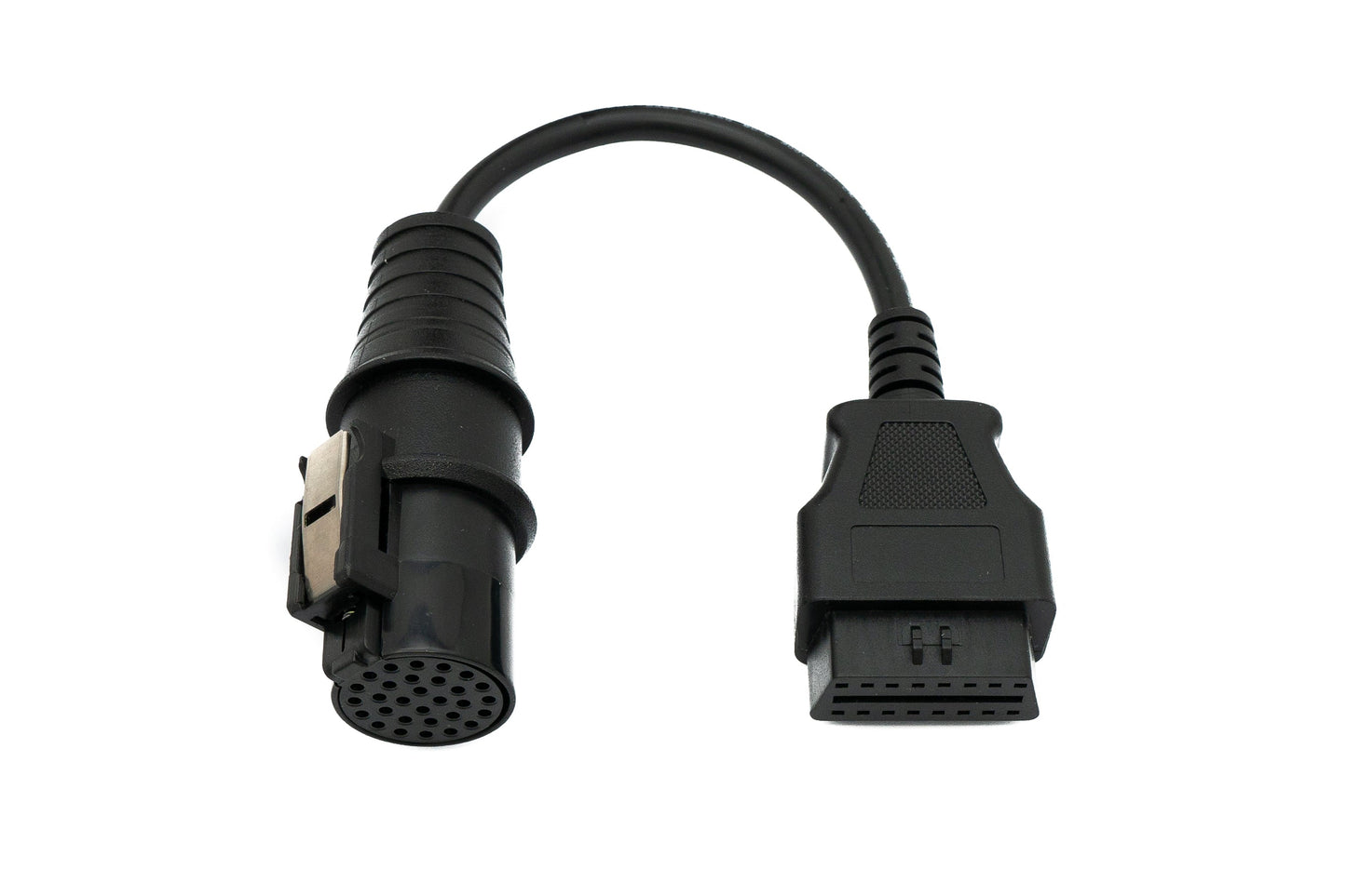 SYSTEM-S OBD snúra 20 cm OBD 2 tengi fyrir Iveco 30 pinna í svörtu fyrir bílagreiningar