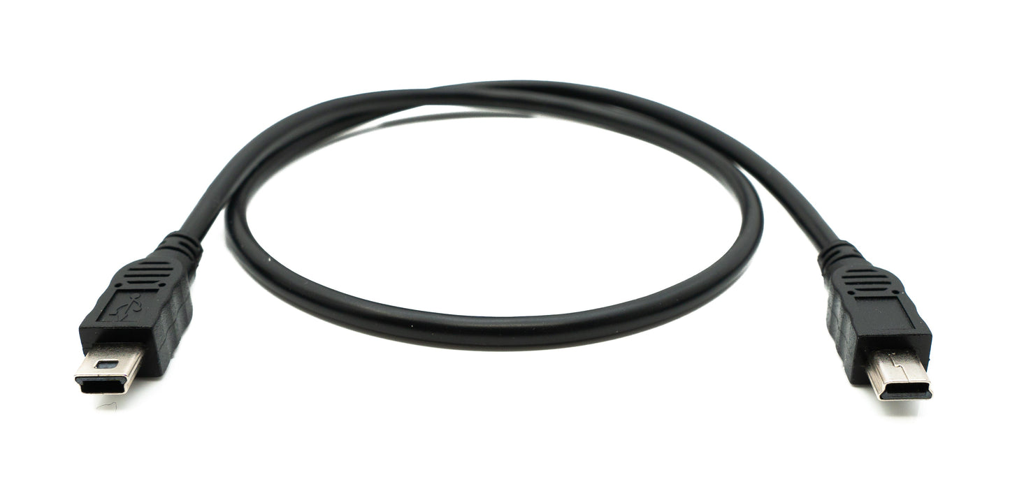 SYSTEM-S USB 2.0 Kabel 50 cm Mini B Stecker zu Stecker in Schwarz