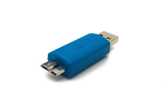 SYSTEM-S USB 3.0 millistykki af gerðinni A karlkyns í Micro B karlkyns snúra í bláu