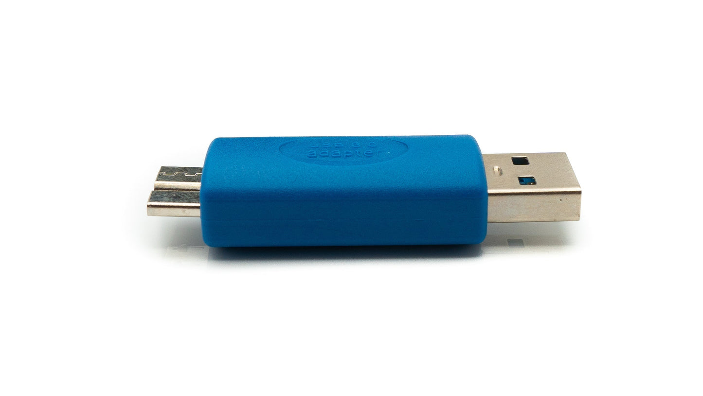 SYSTEM-S USB 3.0 millistykki af gerðinni A karlkyns í Micro B karlkyns snúra í bláu