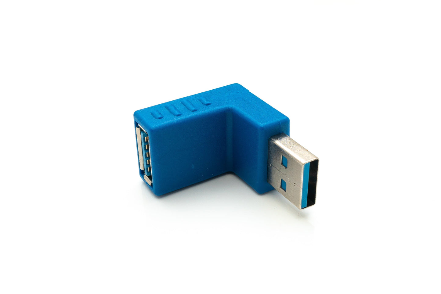 SYSTEM-S USB 3.0 Adapter Typ A Stecker zu Buchse Winkel Kabel in Blau