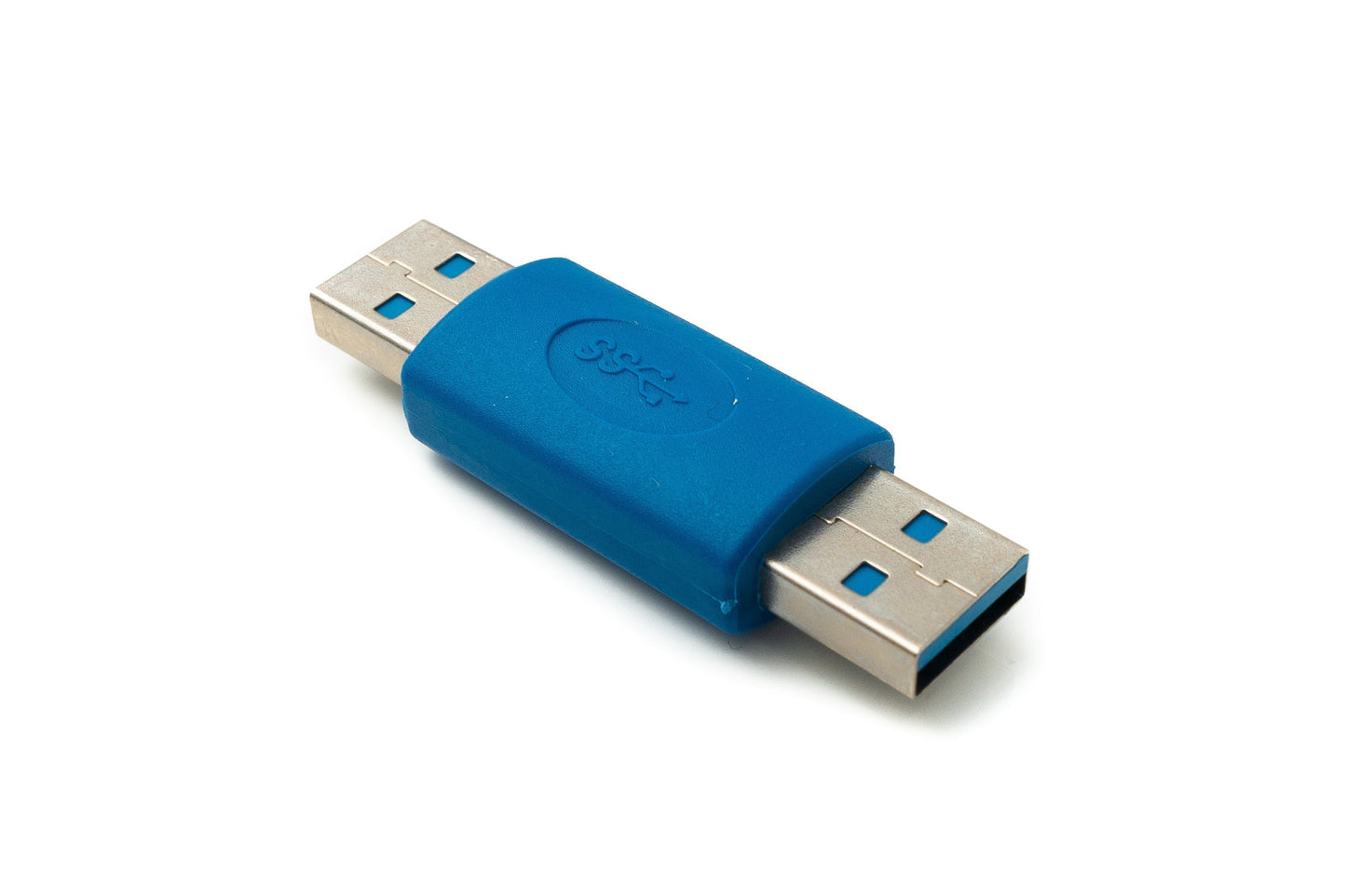 SYSTEM-S USB 3.0 millistykki af gerð A karlkyns í karlkyns snúru í bláu