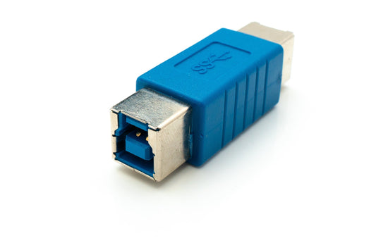 SYSTEM-S USB 3.0 millistykki af gerð B, kvenkyns í kvenkyns snúru, blá