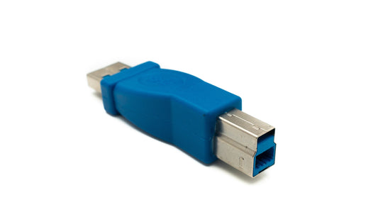 SYSTEM-S USB 3.0 millistykki af gerð A karlkyns í gerð B karlkyns snúru í bláu