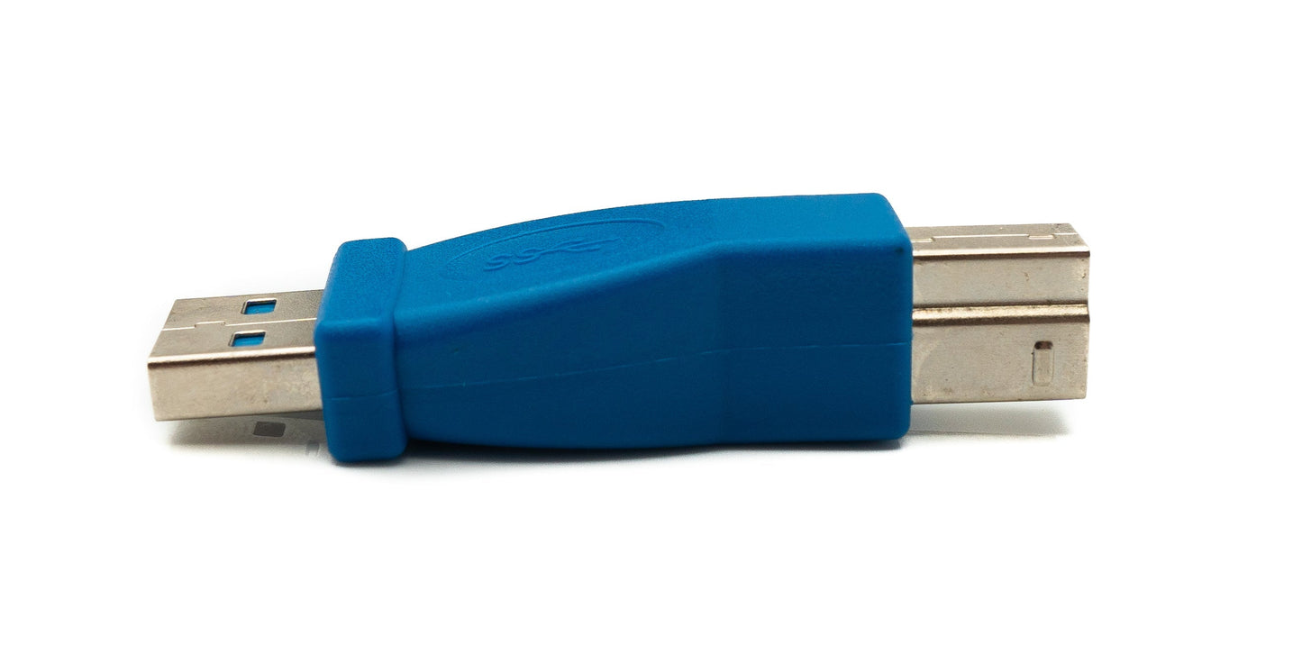 SYSTEM-S USB 3.0 millistykki af gerð A karlkyns í gerð B karlkyns snúru í bláu