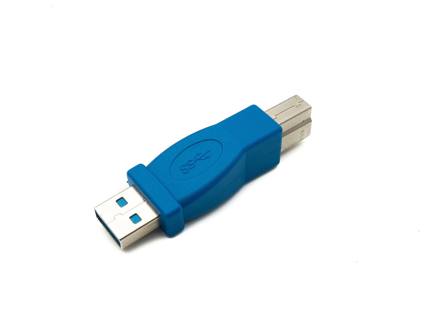 SYSTEM-S USB 3.0 millistykki af gerð A karlkyns í gerð B karlkyns snúru í bláu