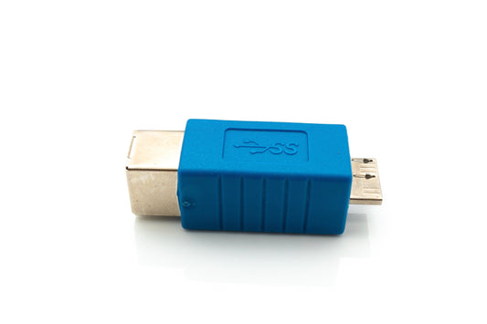 SYSTEM-S USB 3.0 millistykki af gerðinni B kvenkyns í Micro B karlkyns snúra í bláu
