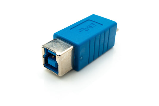 SYSTEM-S USB 3.0 millistykki af gerðinni B kvenkyns í Micro B karlkyns snúra í bláu