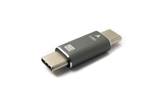SYSTEM-S USB4 USB millistykki Tegund C karlkyns í karlkyns 40 Gbit/s USB 4.0 snúra í gráu